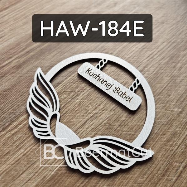 Białe skrzydła anioła na obręczy HAW-184E