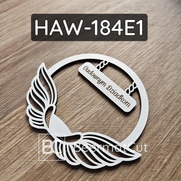 Białe skrzydła anioła na obręczy HAW-184E1