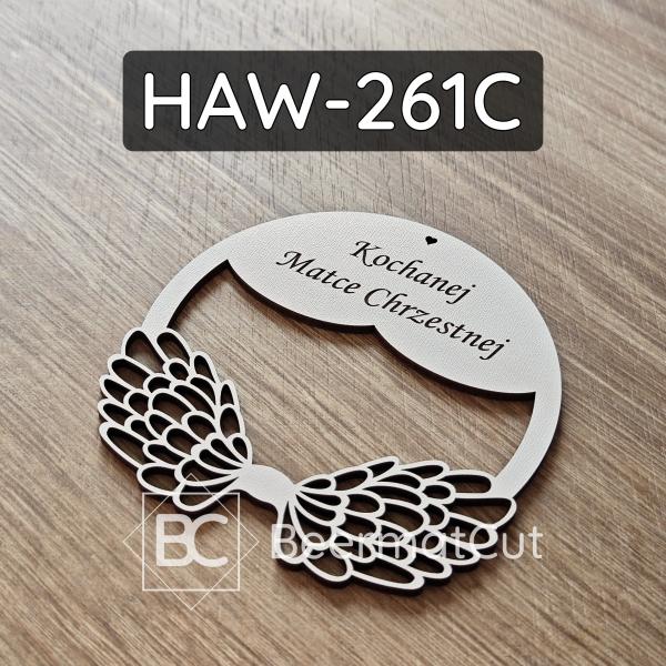 Białe skrzydła na obręczy HAW-261C