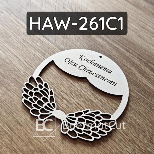 Białe skrzydła na obręczy HAW-261C1