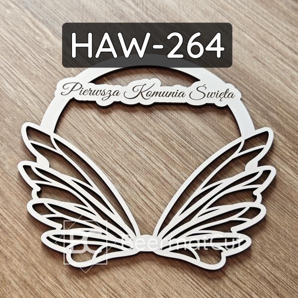 Białe skrzydła na obręczy HAW-264
