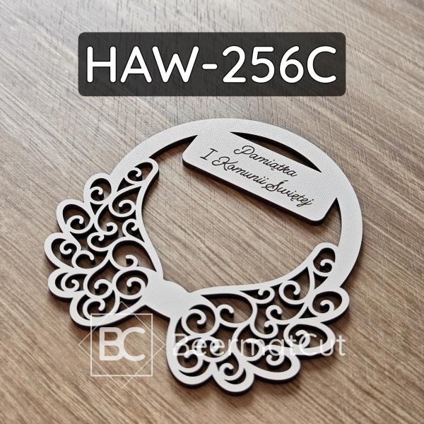 Białe skrzydła anioła na obręczy HAW-256C