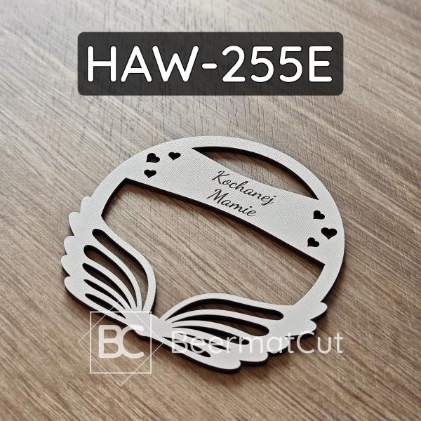 Białe skrzydła na obręczy HAW-255E