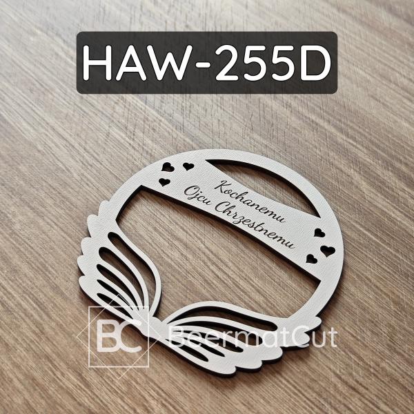 Białe skrzydła na obręczy HAW-255D