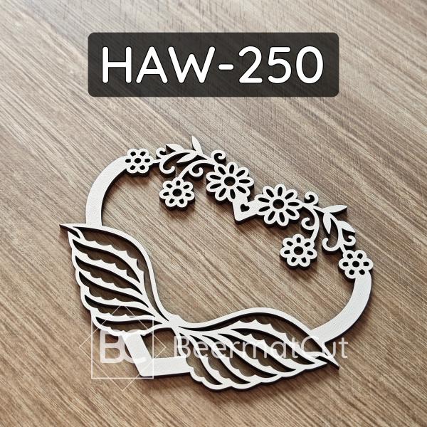 Białe skrzydła na obręczy HAW-250
