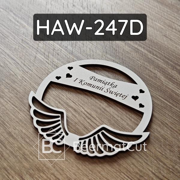 Białe skrzydła na obręczy HAW-247D