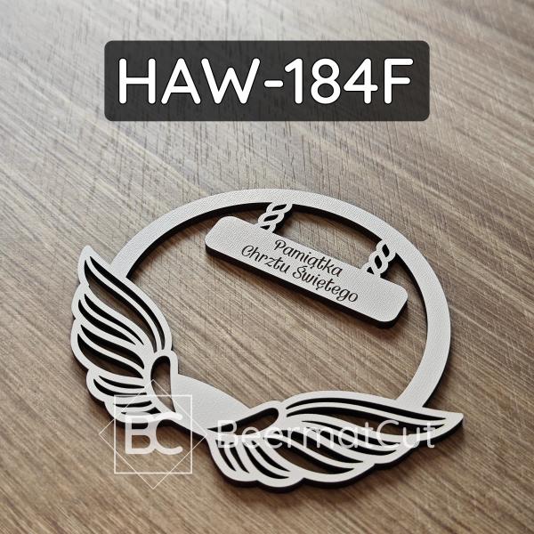 Białe skrzydła anioła na obręczy HAW-184F