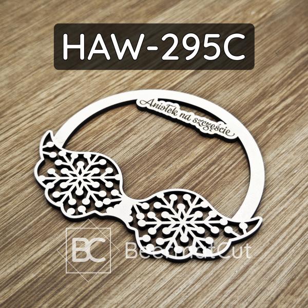 Białe skrzydła na obręczy HAW-295C