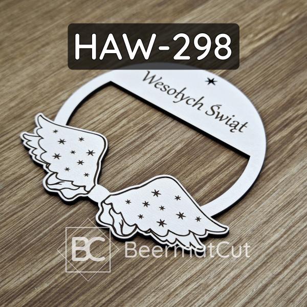 Białe skrzydła na obręczy HAW-298