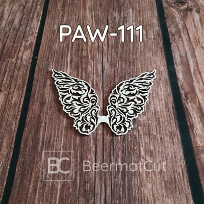 Skrzydła anioła wycinane laserowo ze sklejki do makramy i rękodzieła.