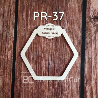 Obręcz ze sklejki wycinana laserowo, baza do makramy na Pamiątkę I Komunii Świętej.