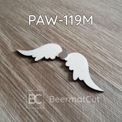 Skrzydła anioła ze sklejki wycinane laserowo z magnesem, do dekoracji i rękodzieła.