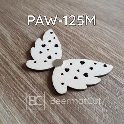 Skrzydła anioła ze sklejki wycinane laserowo z magnesem do dekoracji i rękodzieła.