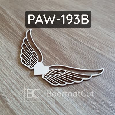 Skrzydła anioła wycinane laserowo ze sklejki do aniołków makramowych lub dekoracji.