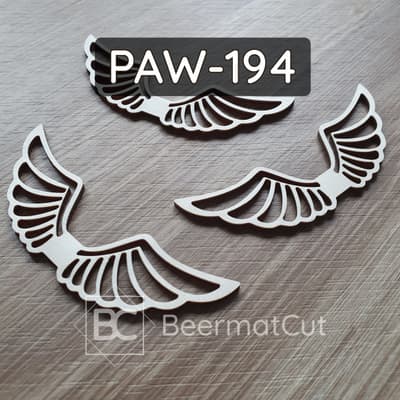 Skrzydła anioła wycinane laserowo ze sklejki do makramy i rękodzieła.
