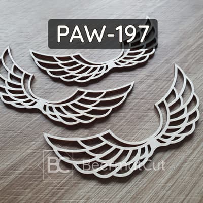 Skrzydła anioła wycinane laserowo ze sklejki, do makramy i dekoracji.