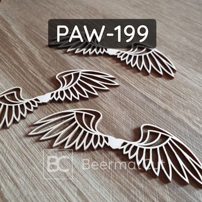 Skrzydła anioła wycinane laserowo ze sklejki do makramy i dekoracji.