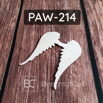Skrzydła anioła ze sklejki wycinane laserowo do makramy i dekoracji rękodzieła.