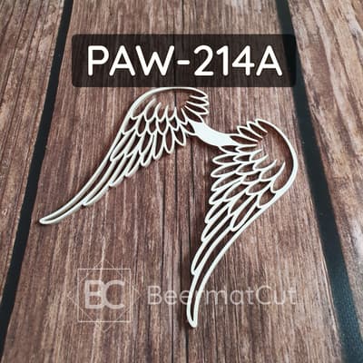 Skrzydła anioła wycinane laserowo ze sklejki do makramy i dekoracji rękodzielniczych.