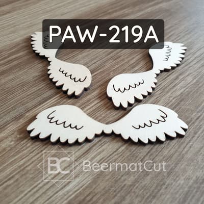 Skrzydła anioła wycinane laserowo ze sklejki do rękodzieła i dekoracji.
