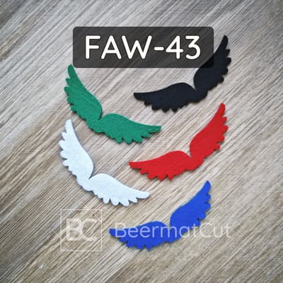 Skrzydła filcowe wycinane, do dekoracji i rękodzieła.