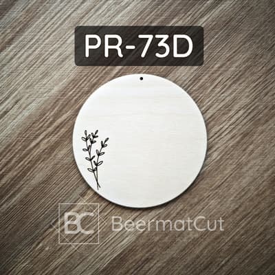 Baza do makramy ze sklejki, laserowo grawerowana, z motywem roślinnym do rękodzieła.