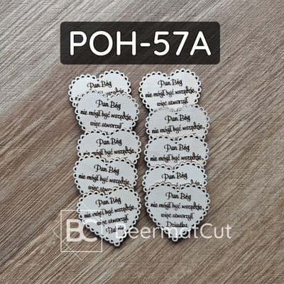 Serduszka ze sklejki, wycinane laserowo, z grawerowanym cytatem dla Dziadka.