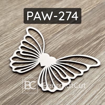 Skrzydła anioła wycinane laserowo ze sklejki do makramy i dekoracji.