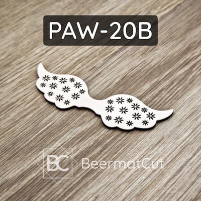 Skrzydła anioła wycinane laserowo ze sklejki, do makramy lub dekoracji.