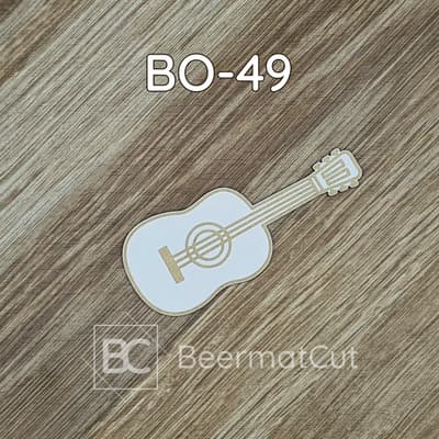 Gitara klasyczna, laserowo wycinana ozdoba do rękodzieła.