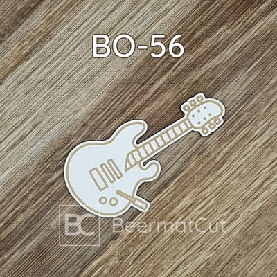 Gitara elektryczna wycinana laserowo do rękodzieła i dekoracji muzycznych.