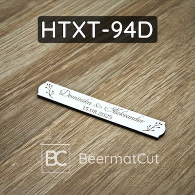 Tabliczka ślubna laserowana z HDF, personalizowana imionami i datą, dekoracja weselna.