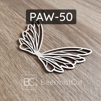 Skrzydła anioła ze sklejki wycinane laserowo do aniołków makramowych.