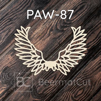 Skrzydła anioła wycinane laserowo ze sklejki do makramy i rękodzieła.