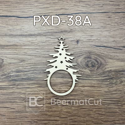 Obręcz pod makramę, sklejka laserowana, motyw choinki. Dekoracja świąteczna.