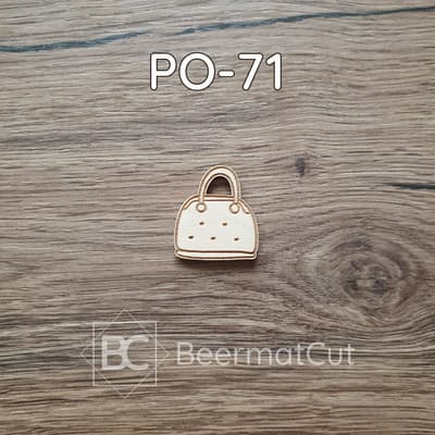 Torebka laserowana ze sklejki, element do dekoracji i rękodzieła.