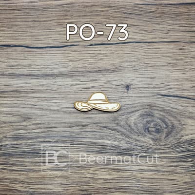 Kapelusz wycinany laserowo ze sklejki do rękodzieła i dekoracji.