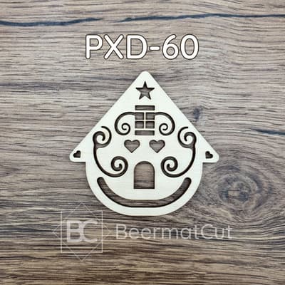 Baza domek ze sklejki wycinanej laserowo do makramy, dekoracji rękodzieła.