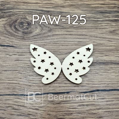 Skrzydła anioła ze sklejki wycinanej laserowo do dekoracji świątecznych i rękodzieła.