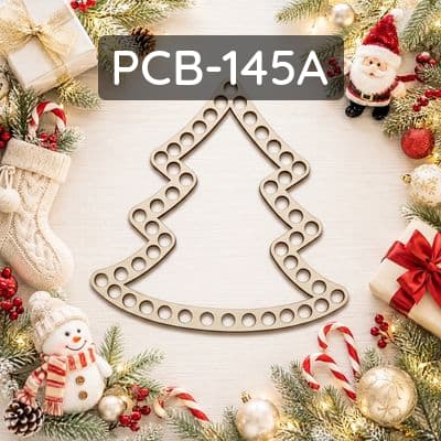 Cerchio per macramè, in legno tagliato al laser, forma albero di Natale per artigianato e decorazioni.